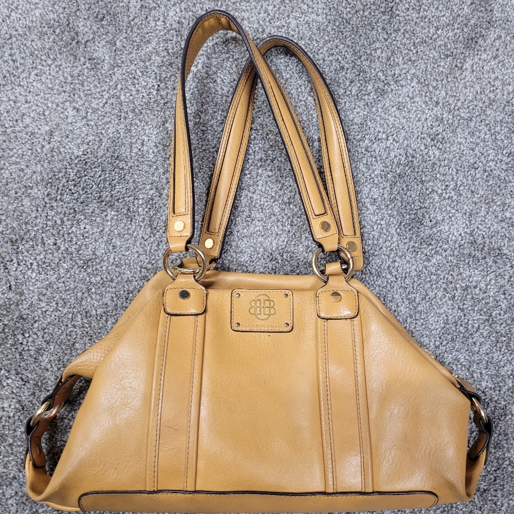 Dana Buchman Leather Boho Shoulder Bag with Buckle Accents